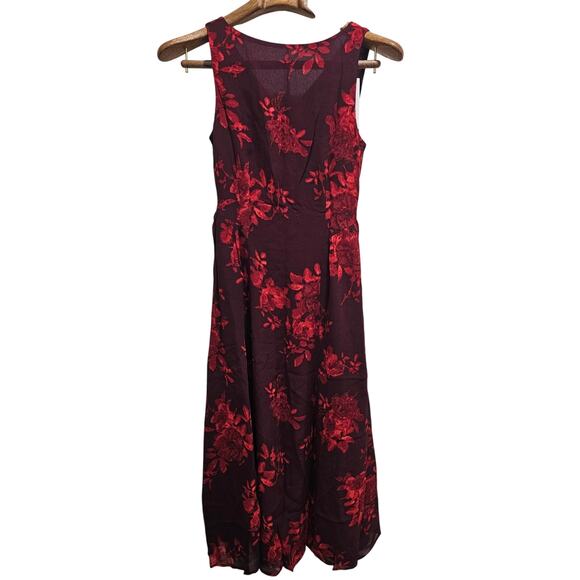 O.P.T. Dress Size 0 Red Foral - Picture 4 of 5